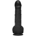 Черный фаллоимитатор с имитацией эякуляции Wet Works 10 Dual Density ULTRASKYN Squirting Cumplay Cock - 26,7 см.