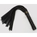 Черная кожаная плеть Bound to You Faux Leather Small Flogger - 29,2 см.