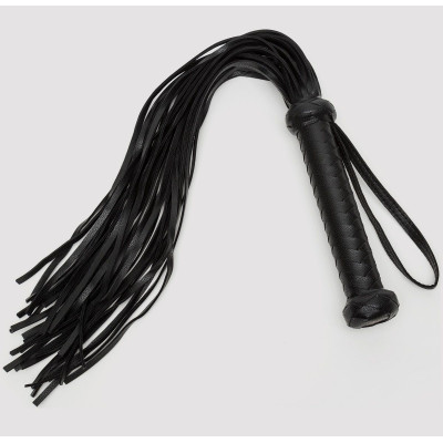 Черный кожаный флоггер Bound to You Faux Leather Flogger - 63,5 см.