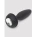 Черная анальная вибропробка Rechargeable Vibrating Bunny Tail Butt Plug Small