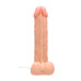 Телесный вибратор-реалистик Vibrating Realistic Cock 11  With Scrotum - 29,5 см.