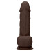 Коричневый фаллоимитатор Silicone Dildo With Balls - 21,6 см.