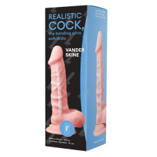 Телесный фаллоимитатор Vander Realistic Cock Bending Ultra Soft Dildo 6.7 - 17,5 см.