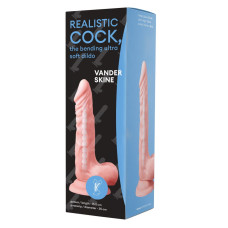 Телесный фаллоимитатор Vander Realistic Cock Bending Ultra Soft Dildo 7.1 - 15,5 см.