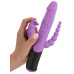 Сиреневый тройной вибратор Triple Vibrator - 22,2 см.