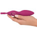 Ярко-розовый клиторальный вибратор с 3 насадками Spot Vibrator with 3 Tips - 17,9 см.