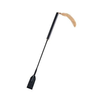 Черный гладкий стек PREMIUM RIDING CROP - 45 см.