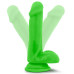 Зеленый фаллоимитатор 6 Inch Silicone Dual Density Cock with Balls - 15,24 см.