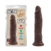 Коричневый фаллоимитатор Lascivious Dildo - 21,4 см.