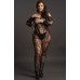 Красивый ажурный кэтсьюит с доступом Lace Sleeved Bodystocking