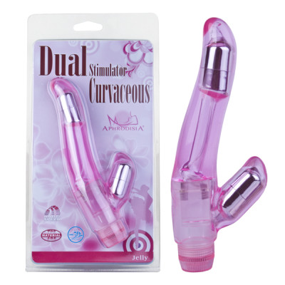 Розовый вибростимулятор Dual Stimulator Curvaceous