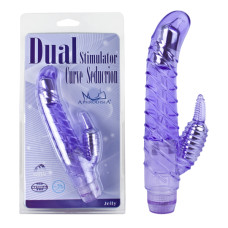 Фиолетовый вибростимулятор Dual Stimulator Curve Seduction