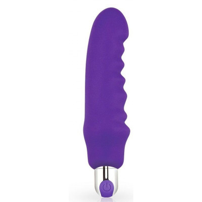 Фиолетовый вибратор Rechargeable IJOY Silicone Waver - 16,5 см.