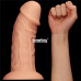 Телесный фаллоимитатор-гигант 9.5 Realistic Curved Dildo - 24 см.