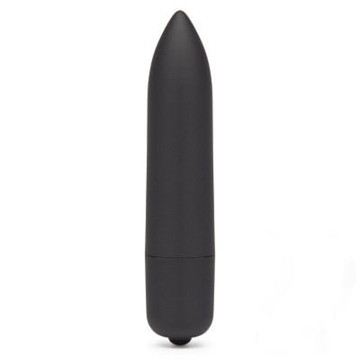 Черная вибропуля X-Basic Long Bullet 10 speeds - 9 см.