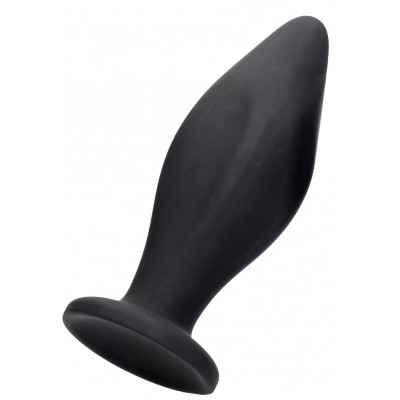 Черная анальная пробка Edgy Butt Plug - 11,4 см.