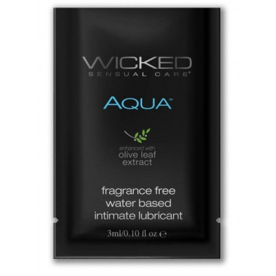 Легкий лубрикант на водной основе с алое Wicked Aqua - 3 мл.