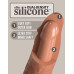 Кофейный фаллоимитатор 6  Silicone Dual Density Cock - 17 см.