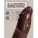 Коричневый фаллоимитатор 7  Silicone Dual Density Cock - 21 см.