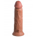 Кофейный фаллоимитатор 8  Silicone Dual Density Cock - 22,8 см.