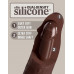 Коричневый фаллоимитатор 8  Silicone Dual Density Cock - 22,8 см.