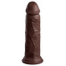 Коричневый фаллоимитатор 8  Silicone Dual Density Cock - 22,8 см.