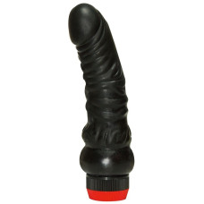 Черный вибратор-реалистик Natur-Vibrator - 17 см.