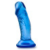 Синий анальный фаллоимитатор Sweet N Small 4 Inch Dildo with Suction Cup - 11,4 см.