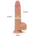 Телесный реалистичный вибратор-ротатор 8.5 Dual layered Silicone Rotating Nature Cock Anthony - 21,5 см.