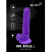 Фиолетовый реалистичный фаллоимитатор Mr. Bold L - 18,5 см.