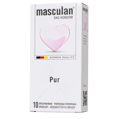 Супертонкие презервативы Masculan Pur - 10 шт.