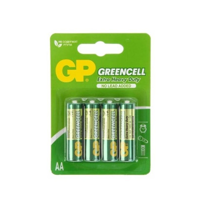 Батарейки солевые GP GreenCell AA/R6G - 4 шт.