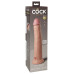 Телесный фаллоимитатор-реалистик King Cock Ellite Dual Density - 25,5 см.