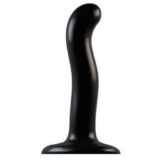 Черный фаллоимитатор-насадка Strap-On-Me P G spot Dildo size S - 16,4 см.