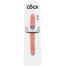 Телесный двусторонний фаллоимитатор 12  Slim Double Dildo - 30 см.