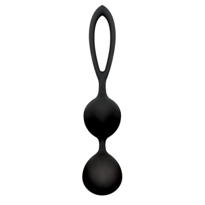 Чёрные вагинальные шарики из силикона BLACKBERRIES PUSSY SILICONE