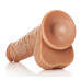 Телесный фаллоимитатор Straight Realistic Dildo Balls Suction Cup 9 - 25 см.