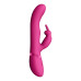 Розовый вибромассажер May Pulse-Wave   C-spot   G-Spot Rabbit - 22 см.