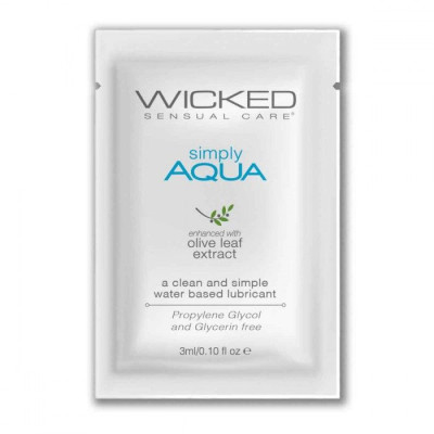 Легкий лубрикант на водной основе Wicked Simply AQUA - 3 мл.