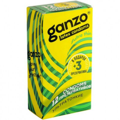 Ультратонкие презервативы Ganzo Ultra thin - 15 шт.