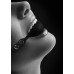 Черный кляп-шарик Silicone Ball Gag with Adjustable Bonded Leather Straps