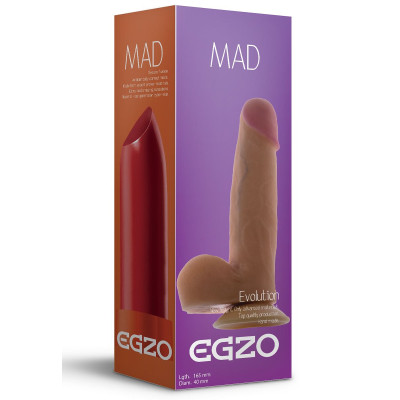Телесный фаллоимитатор с присоской Mad Lipstick - 16,5 см.  FFF