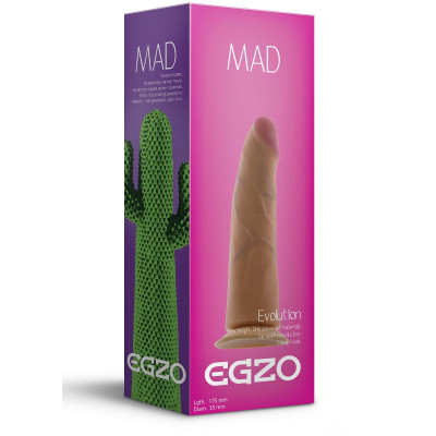 Телесный фаллоимитатор без мошонки Mad Cactus - 17,5 см.  FFF