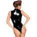 Боди с длинной молнией PVC body with deep cut shoulder line and long metal 3-way zipper