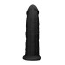 Черный фаллоимитатор Silicone Dildo Without Balls - 22,8 см.