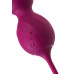 Бордовые вагинальные шарики Moussy с вибрацией и пультом ДУ