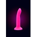 Ярко-розовый, светящийся в темноте фаллоимитатор Bucky Glow - 14 см.
