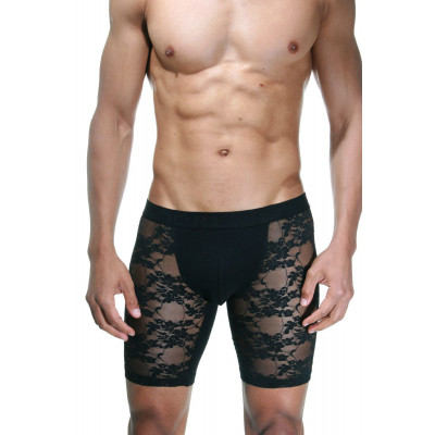 Мужские трусы-боксеры с кружевным вставками Doreanse Black Lace