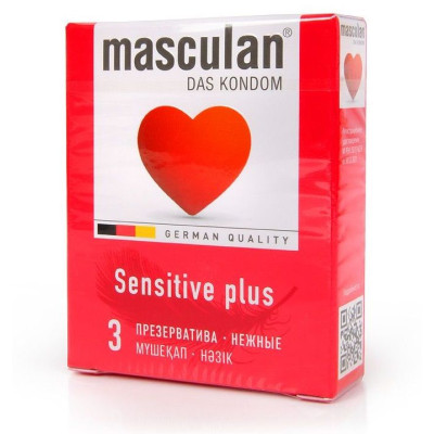 Презервативы Masculan Sensitive plus - 3 шт.