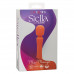 Оранжевый вибромассажер Stella Liquid Silicone Mini Massager - 14,5 см.